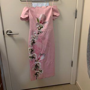 Pink Ted Baker Midi Dress